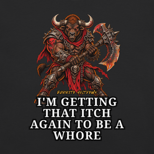 Getting That Itch Again – Demon Bull Warrior Tee Mockup