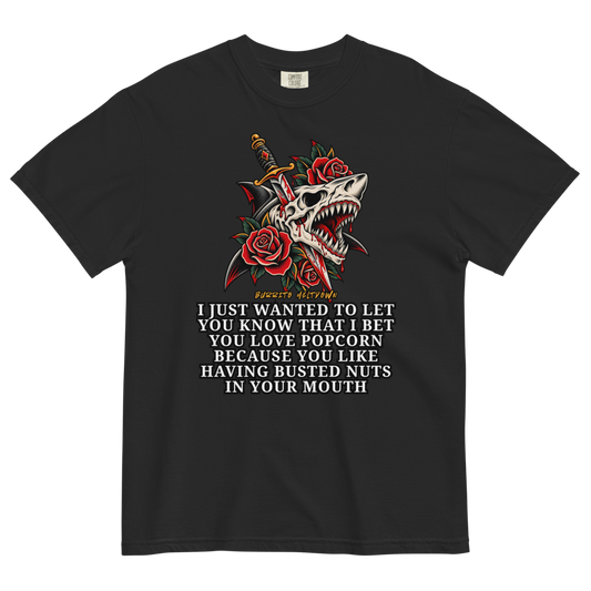 I Bet You Love Popcorn – Shark Skull Tee Mockup