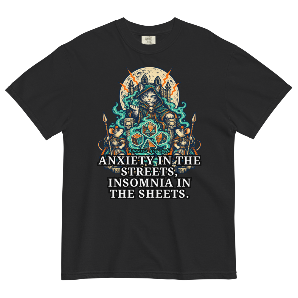 Anxiety in the Streets – Moon Cat Wizard Tee Mockup