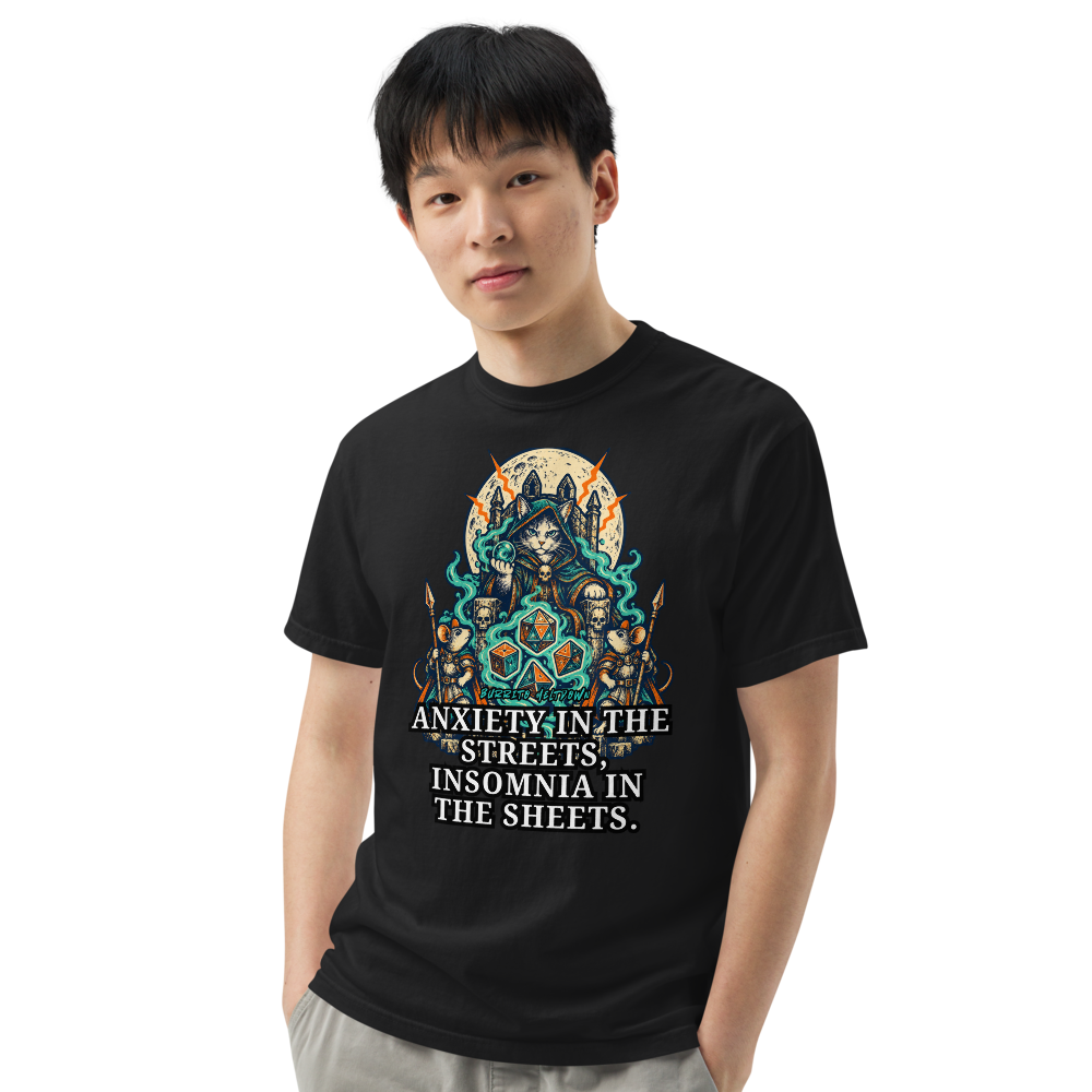Anxiety in the Streets – Moon Cat Wizard Tee Mockup