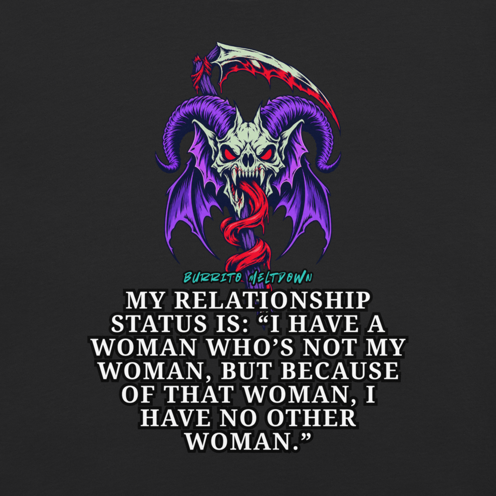 Relationship Status – Purple Ram Skull Tee Mockup