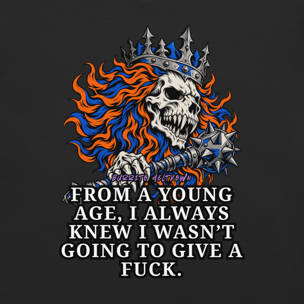 From a Young Age – Flame King Skull Tee Mockup