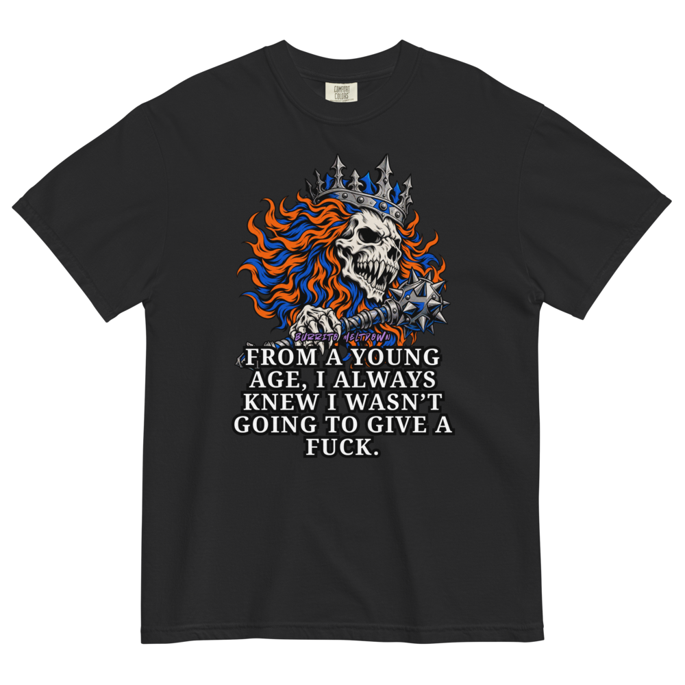 From a Young Age – Flame King Skull Tee Mockup