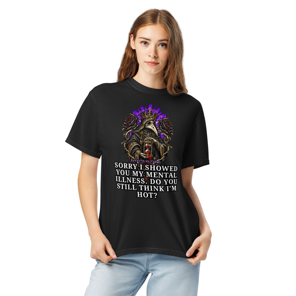 Do You Still Think I Am Hot – Crowned Plague Doctor Tee Mockup