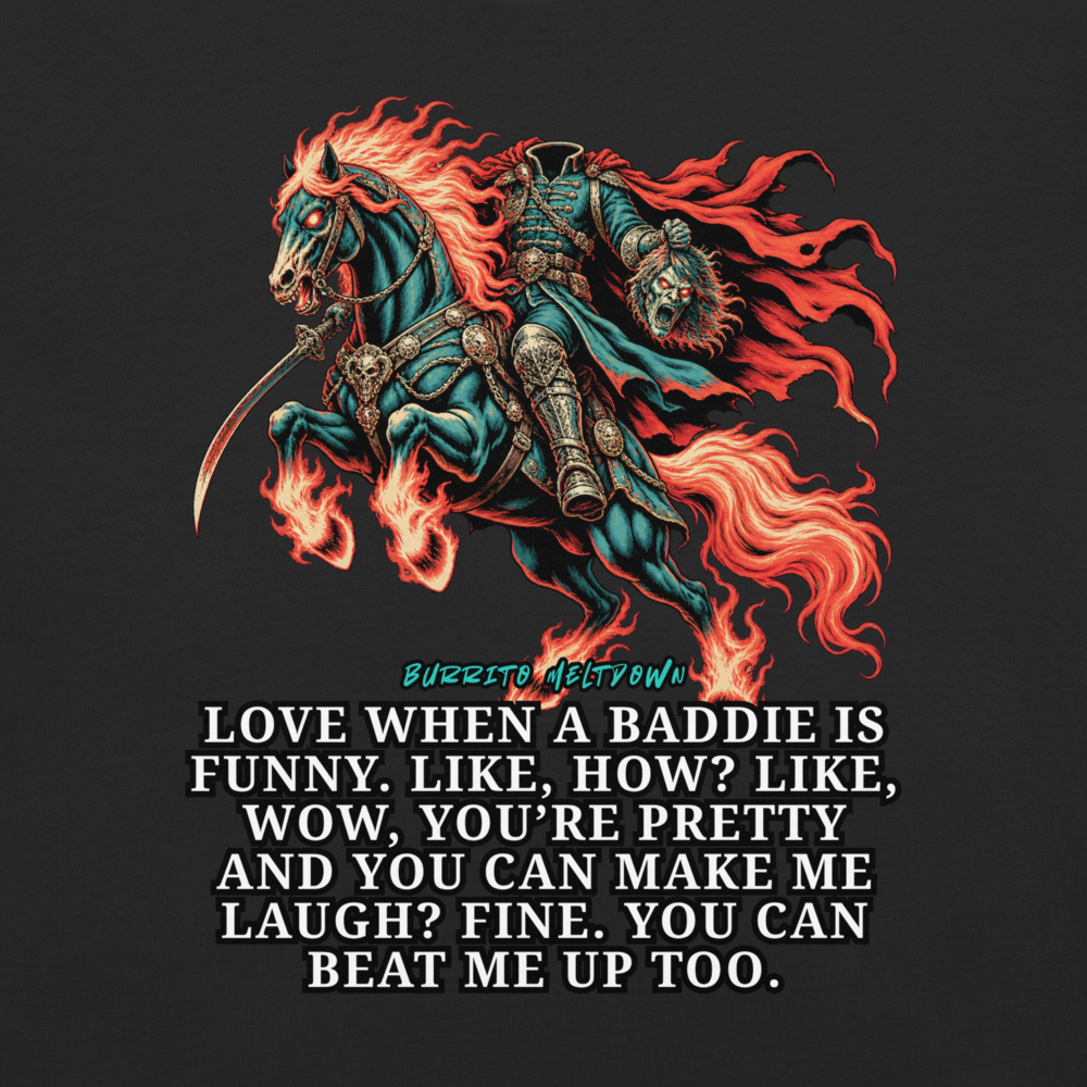 Pretty and Funny – Flame Horse Samurai Tee Mockup