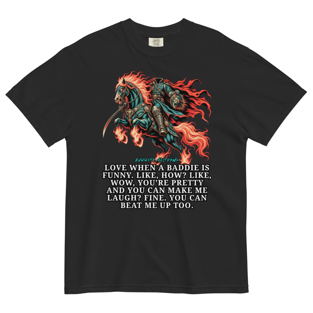 Pretty and Funny – Flame Horse Samurai Tee Mockup