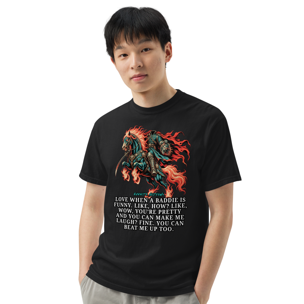 Pretty and Funny – Flame Horse Samurai Tee Mockup