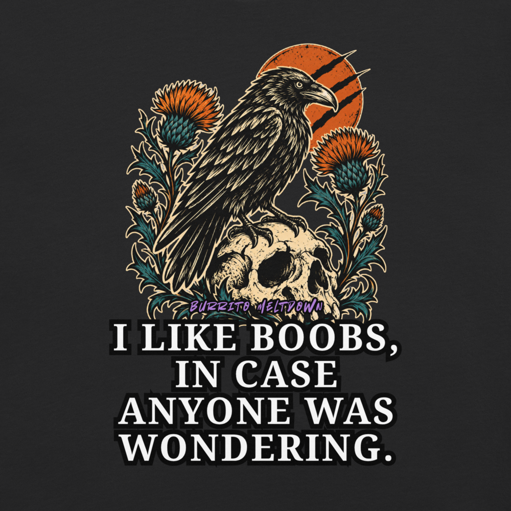 In Case Anyone Was Wondering – Raven and Skull Tee Mockup