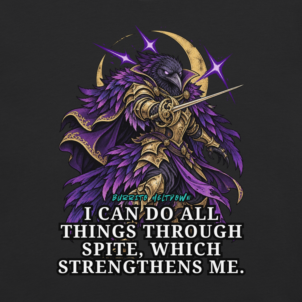 All Things Through Spite – Raven Warrior Tee Mockup