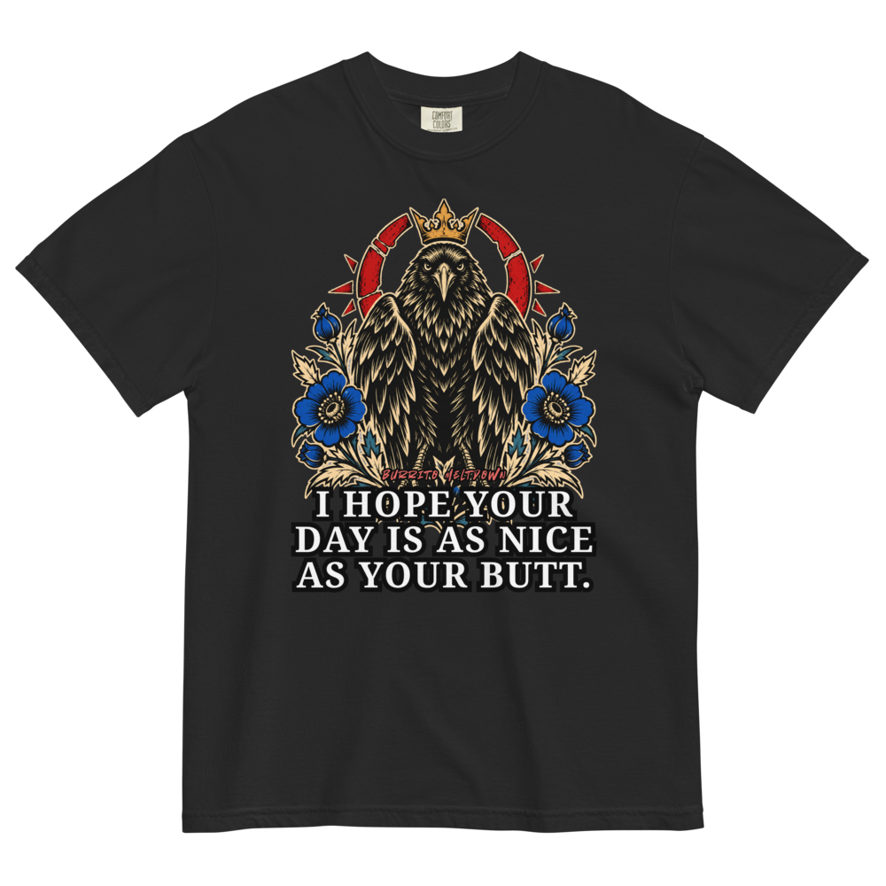 I Hope Your Day Is Nice – Crowned Raven Tee Mockup