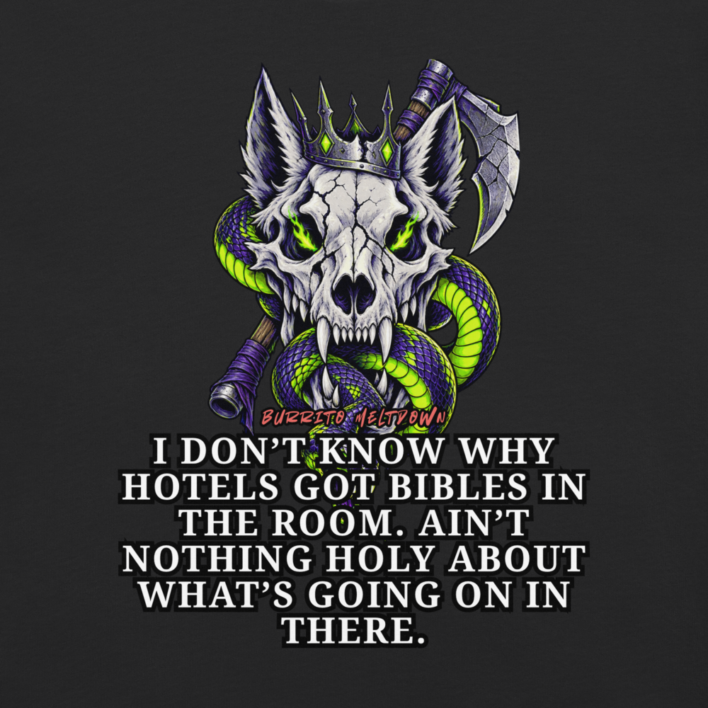 Nothing Holy – Crowned Wolf Skull Tee Mockup