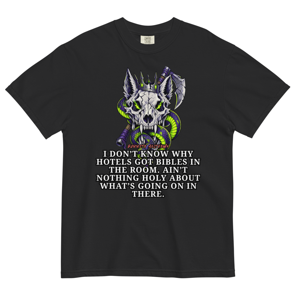 Nothing Holy – Crowned Wolf Skull Tee Mockup