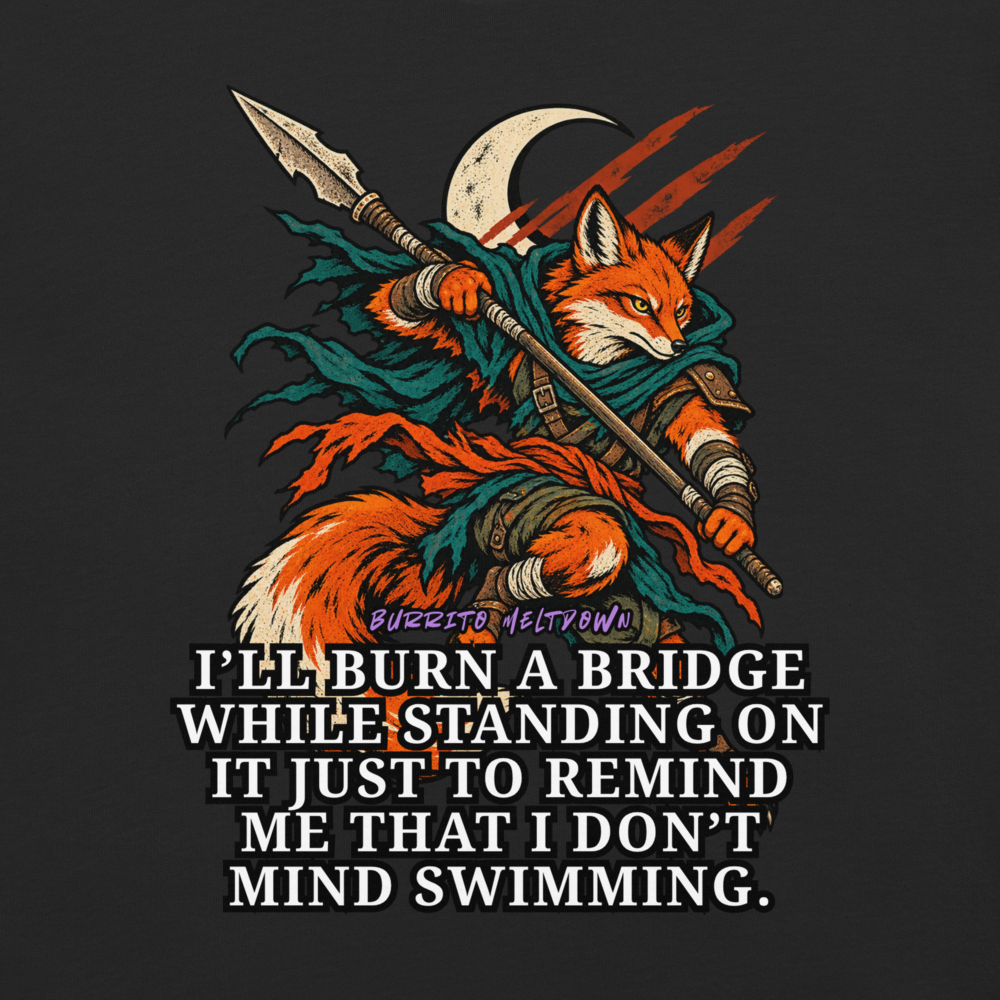 I Do Not Mind Swimming – Fox Warrior Tee Mockup