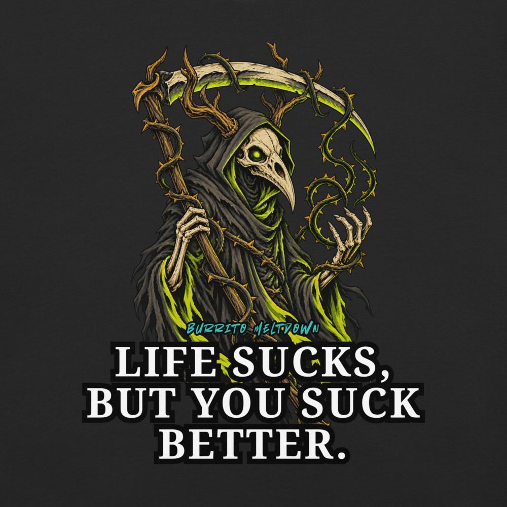 Life Sucks – Thorn Plague Doctor Tee Mockup