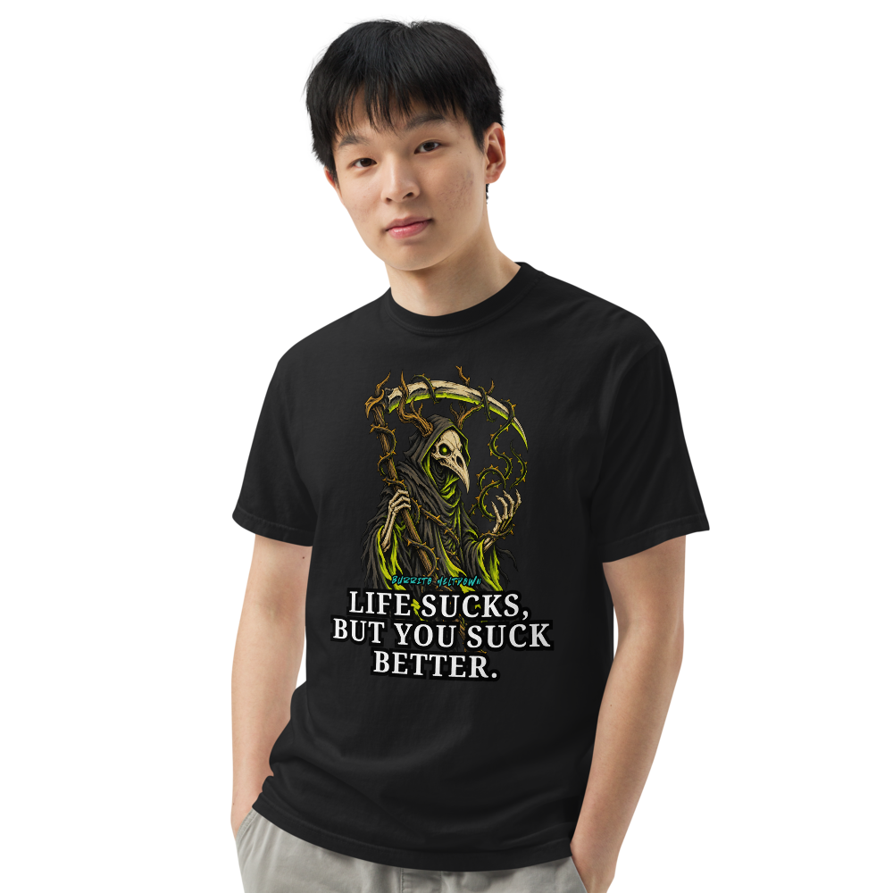Life Sucks – Thorn Plague Doctor Tee Mockup