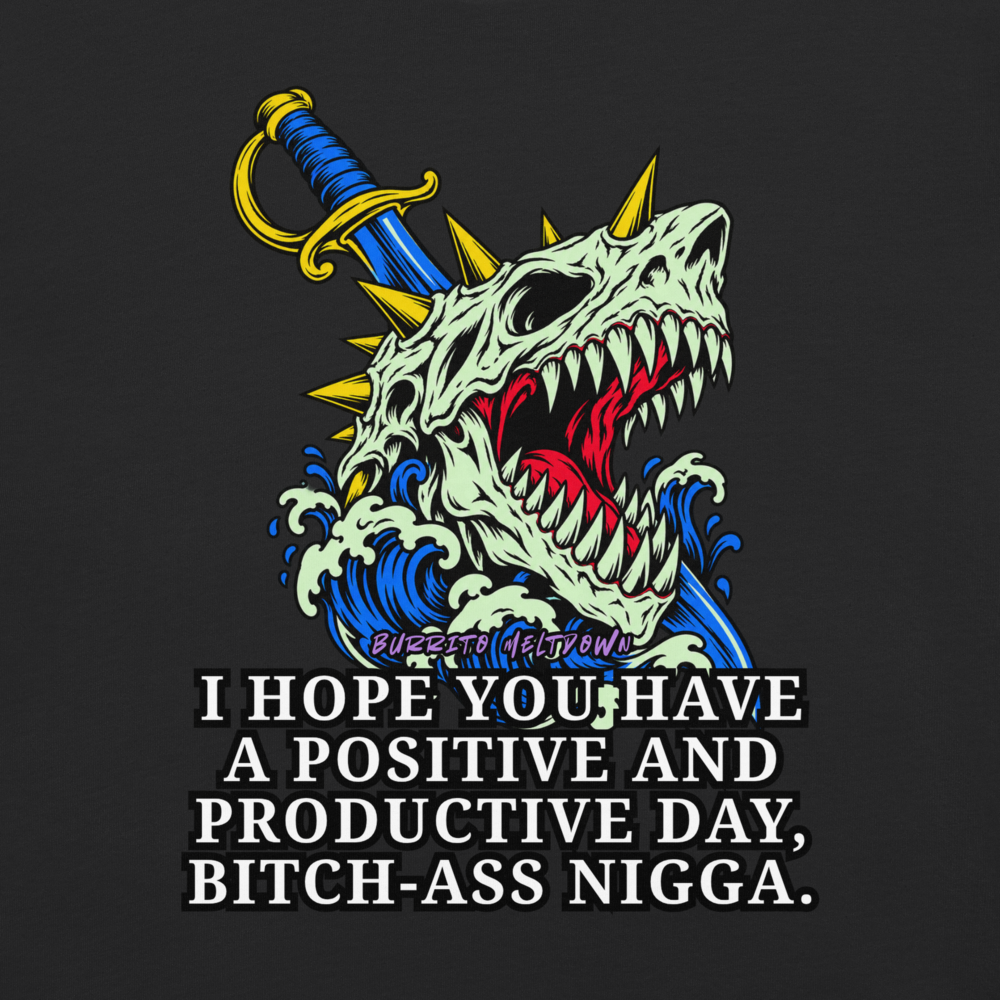 Positive and Productive Day – Shark Skull Tee Mockup