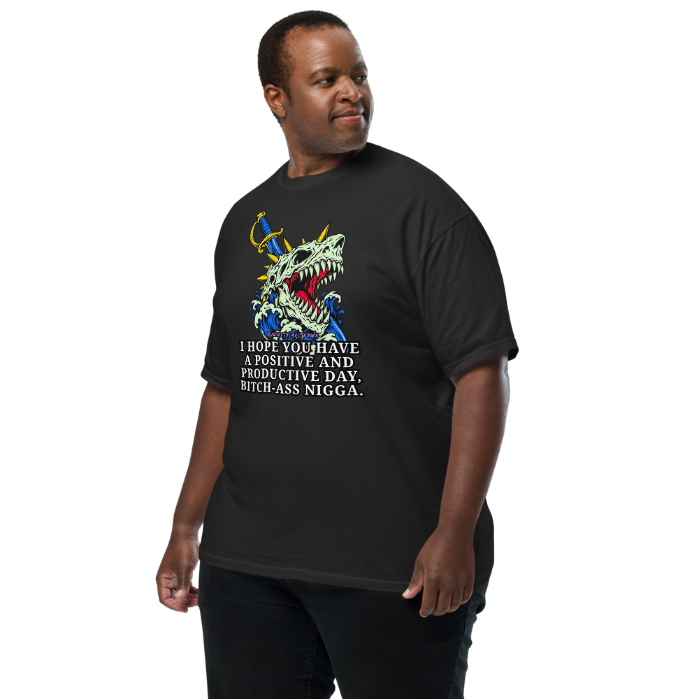Positive and Productive Day – Shark Skull Tee Mockup