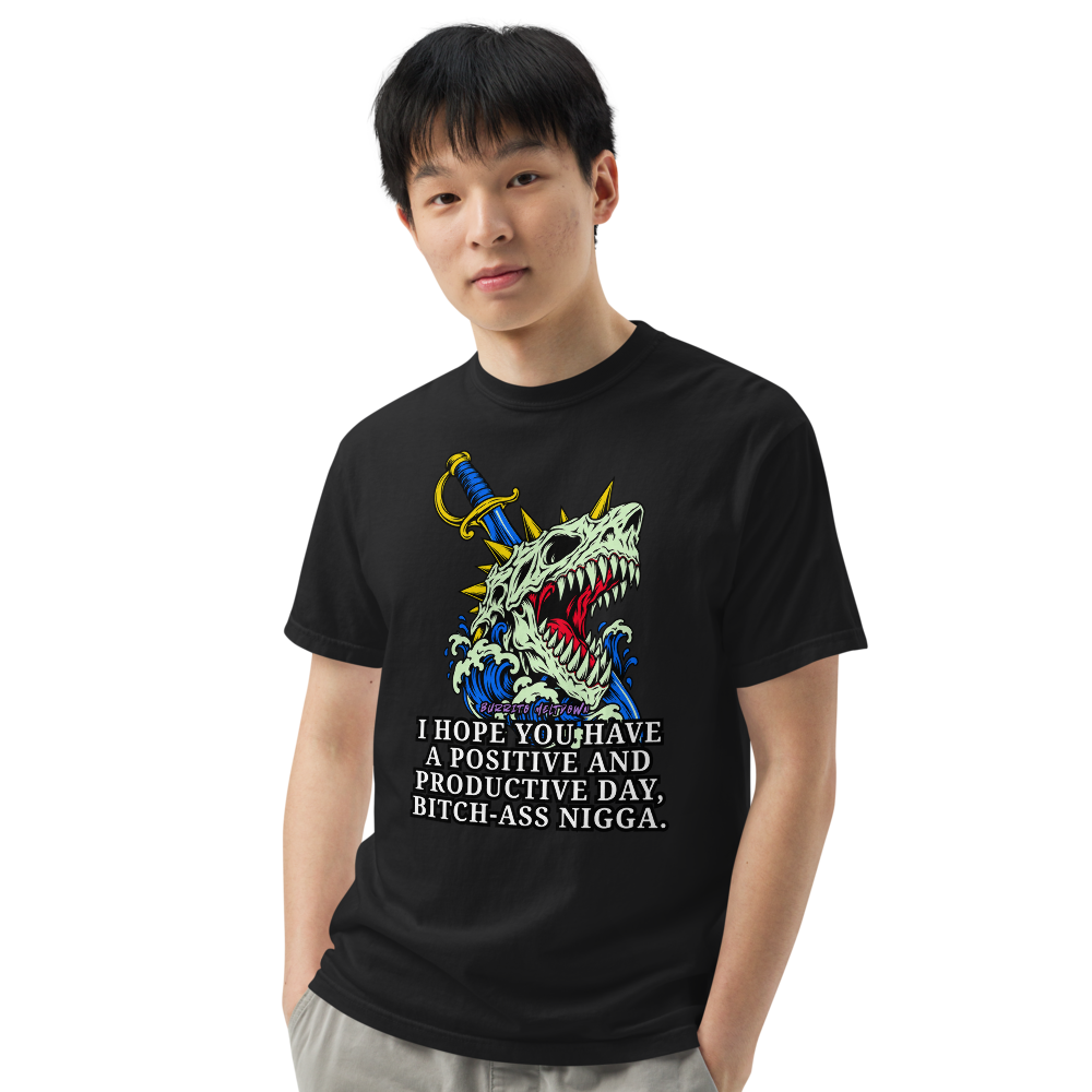 Positive and Productive Day – Shark Skull Tee Mockup