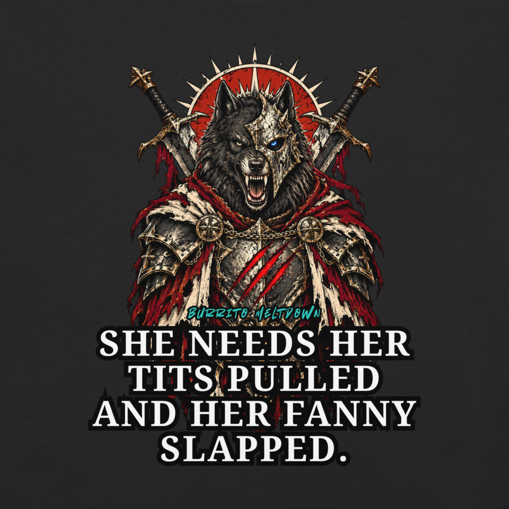 She Needs Attention – Wolf Warrior Tee Mockup