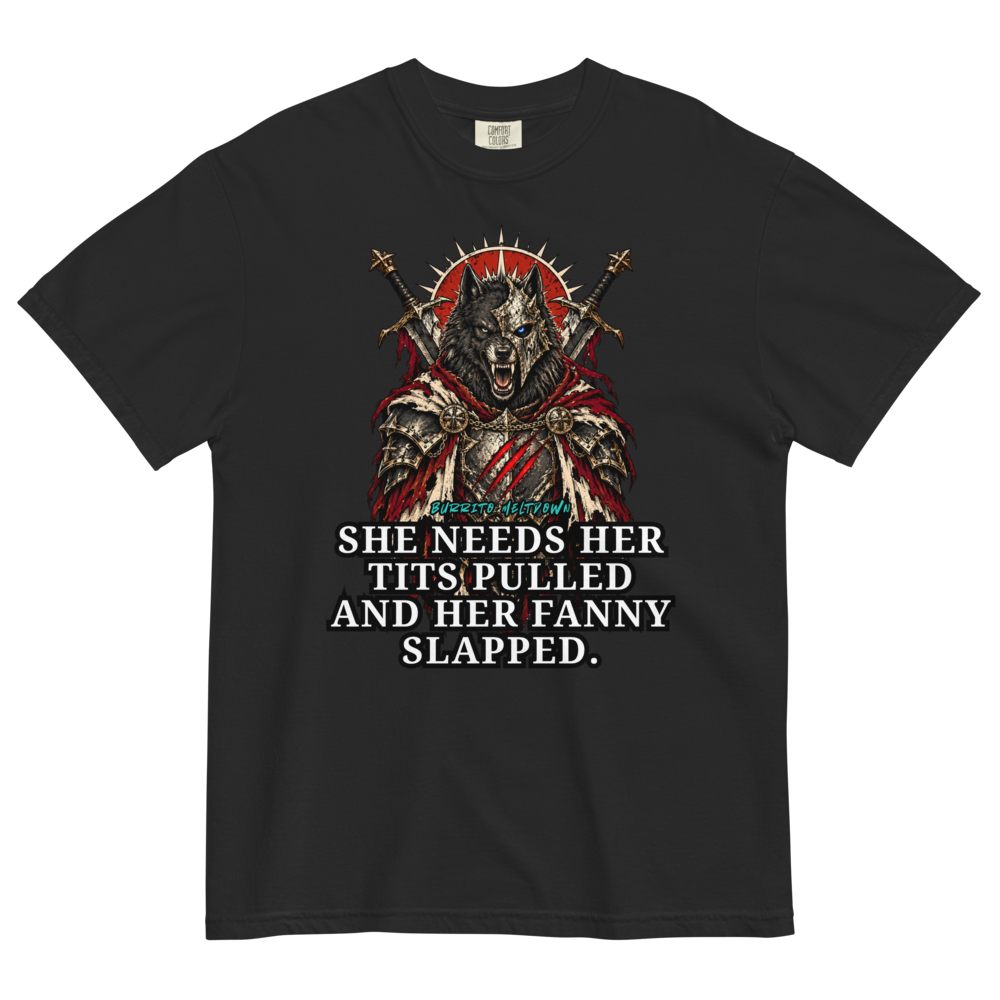 She Needs Attention – Wolf Warrior Tee Mockup
