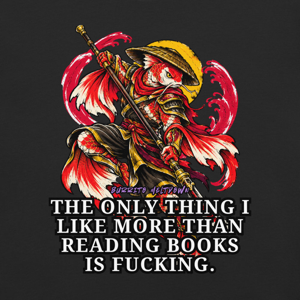More Than Reading Books – Koi Samurai Tee Mockup