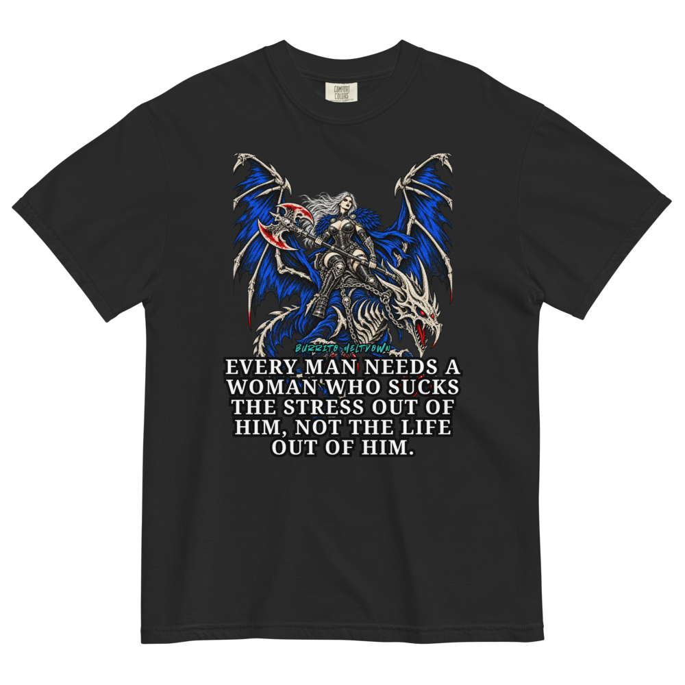 Stress Out of Him – Dragon Rider Warrior Tee Mockup