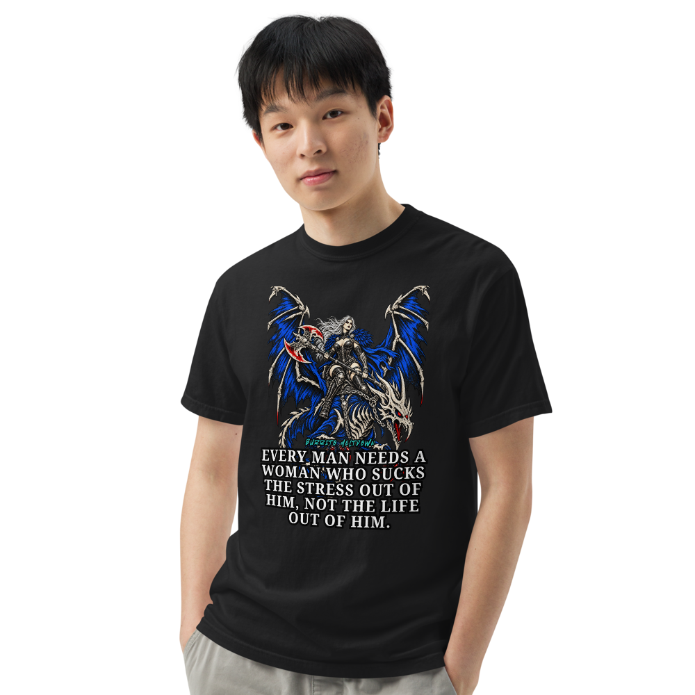 Stress Out of Him – Dragon Rider Warrior Tee Mockup
