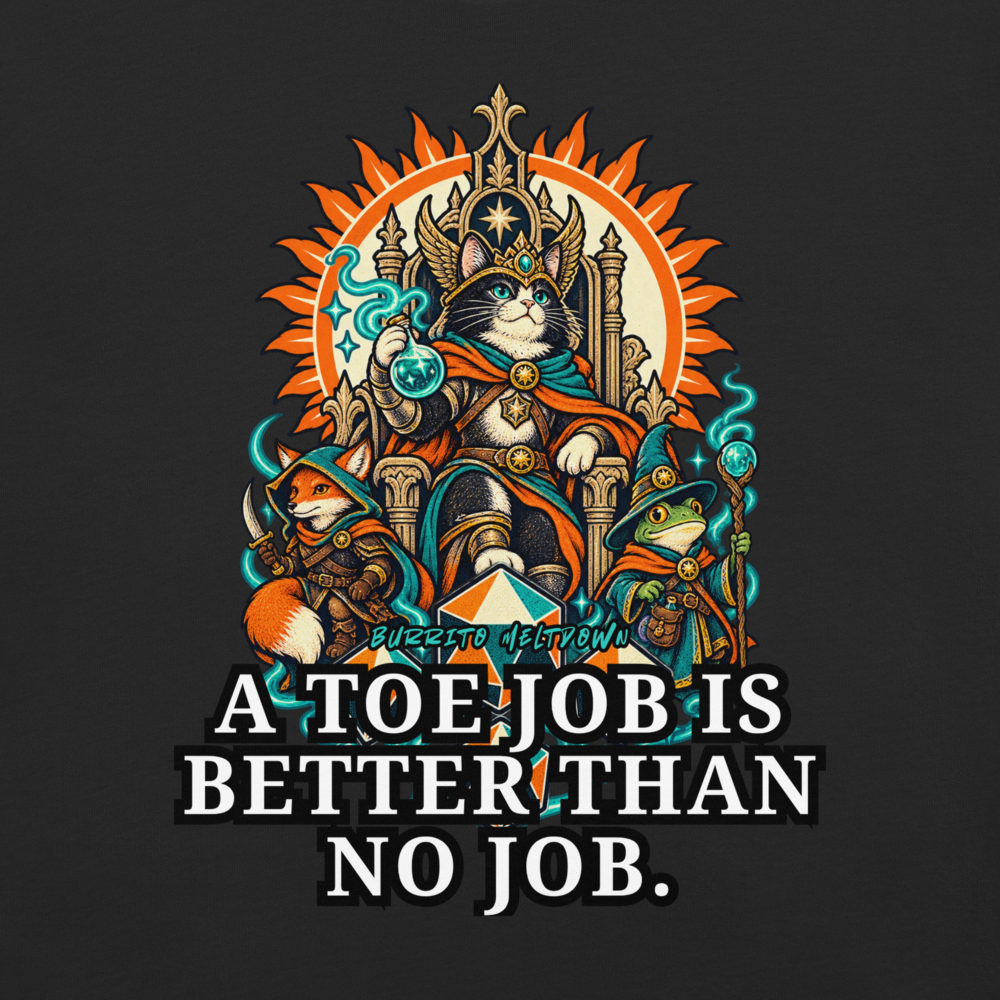 Better Than No Job – Cat King Tee Mockup