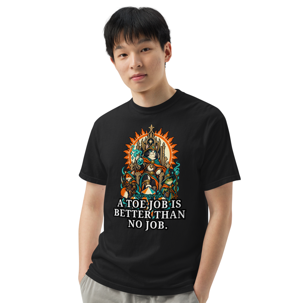Better Than No Job – Cat King Tee Mockup