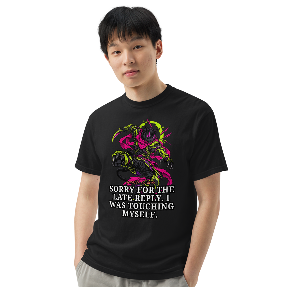 Sorry for the Late Reply – Panther Warrior Tee Mockup