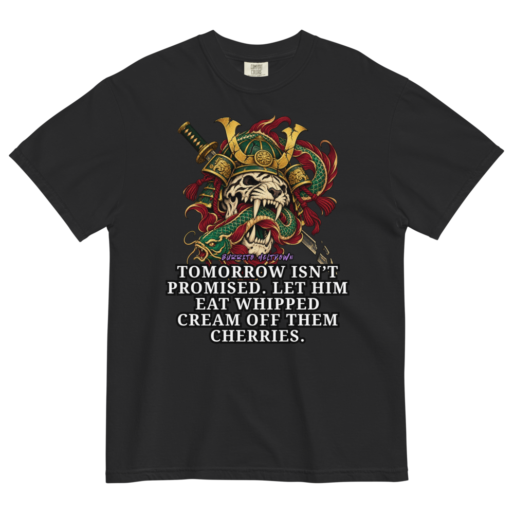 Tomorrow Is Not Promised – Samurai Skull and Snake Tee Mockup