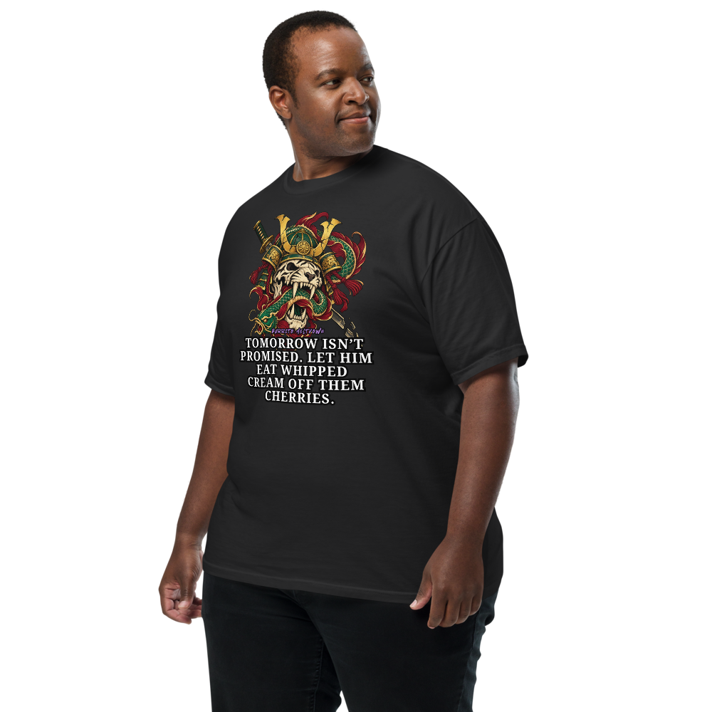 Tomorrow Is Not Promised – Samurai Skull and Snake Tee Mockup