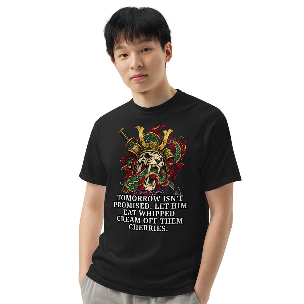 Tomorrow Is Not Promised – Samurai Skull and Snake Tee Mockup