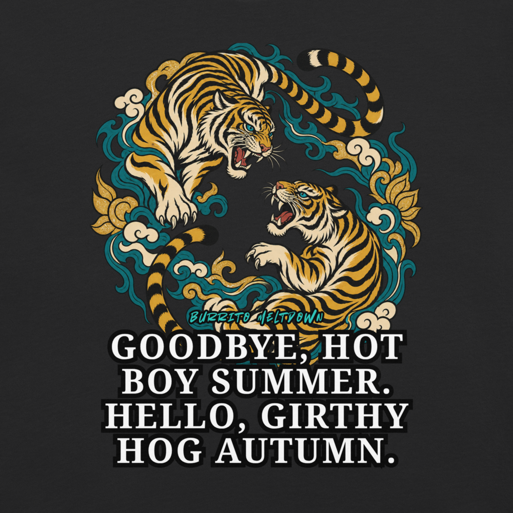 Goodbye Hot Boy Summer – Twin Cloud Tigers Tee Mockup