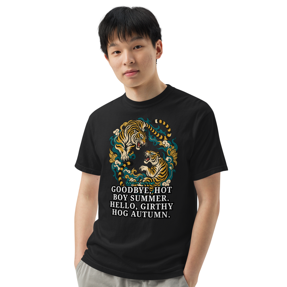 Goodbye Hot Boy Summer – Twin Cloud Tigers Tee Mockup