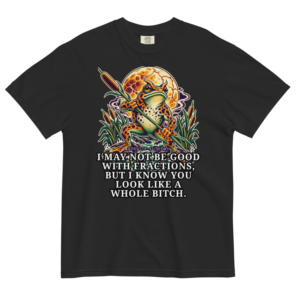 Not Good With Fractions – Moon Frog Tee Mockup