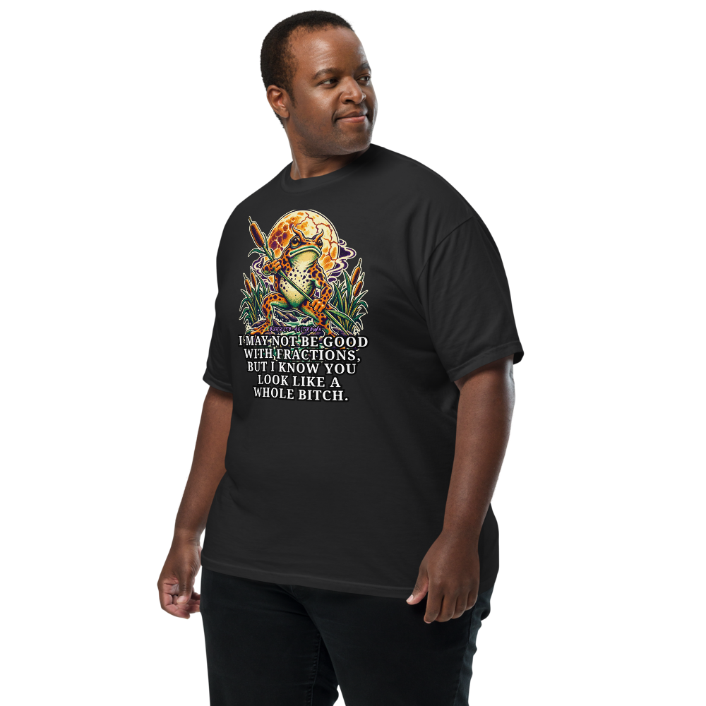 Not Good With Fractions – Moon Frog Tee Mockup