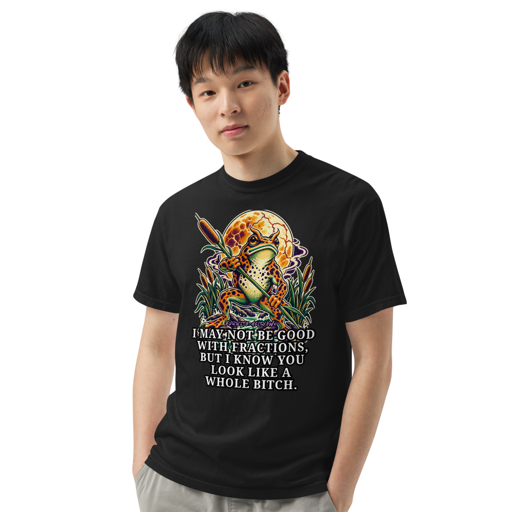 Not Good With Fractions – Moon Frog Tee Mockup
