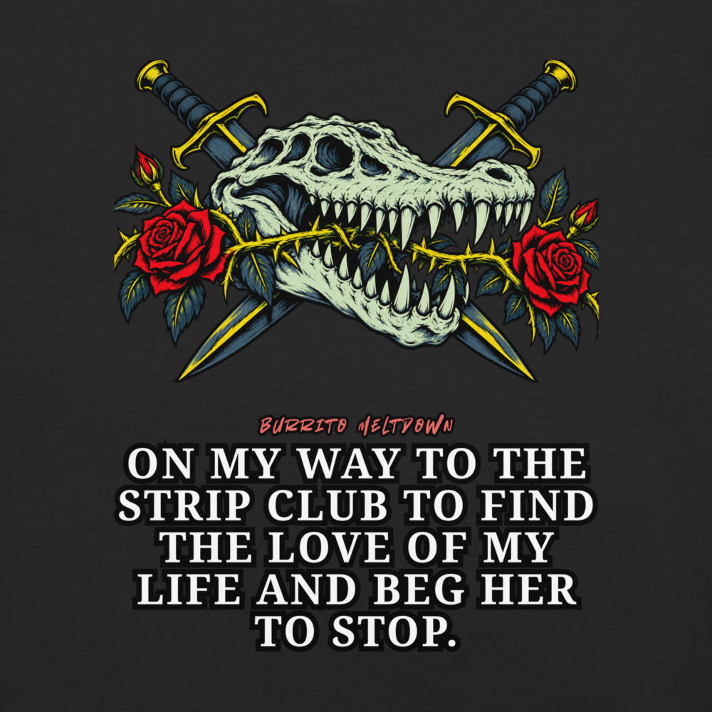 Find the Love of My Life – Crocodile Skull and Roses Tee Mockup