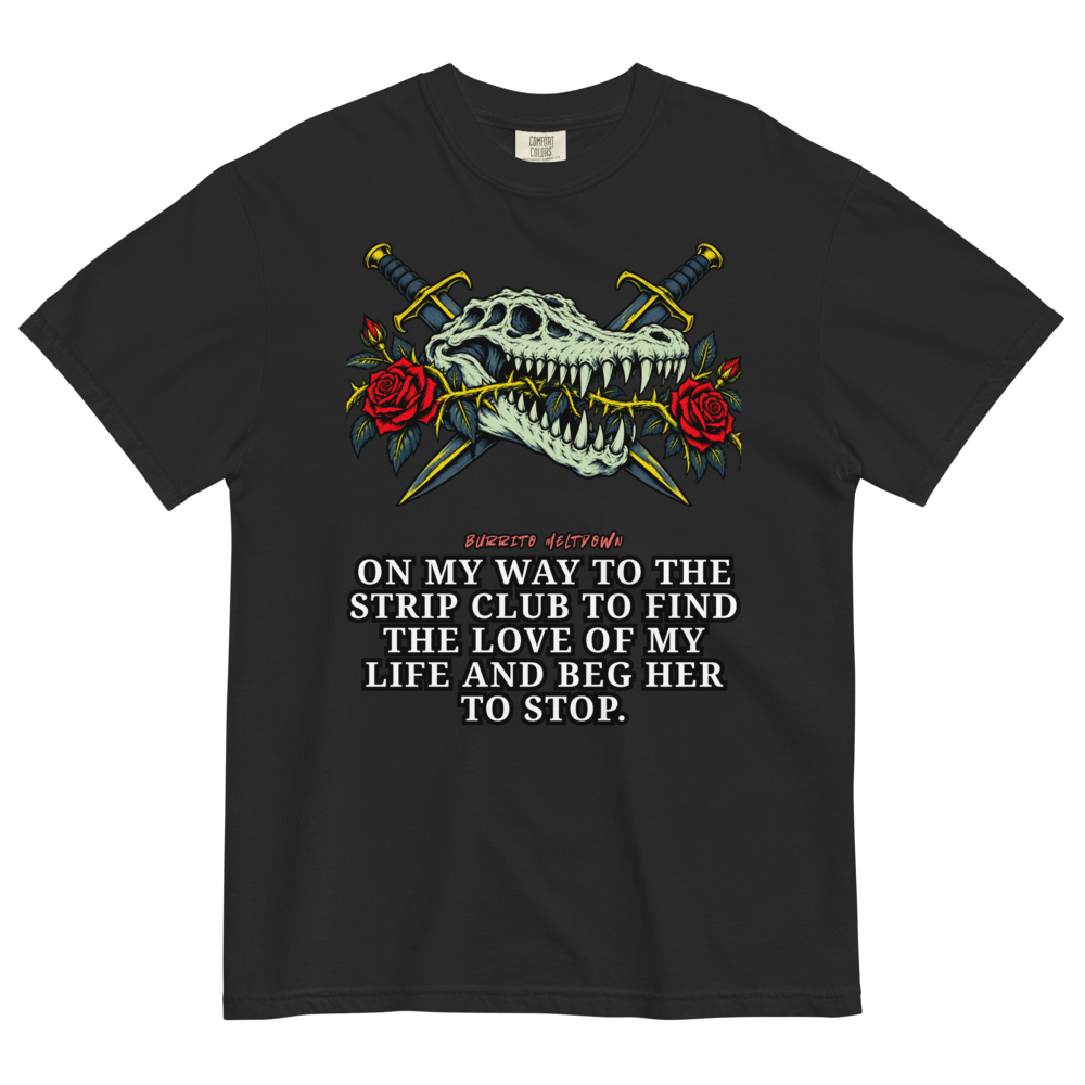 Find the Love of My Life – Crocodile Skull and Roses Tee Mockup