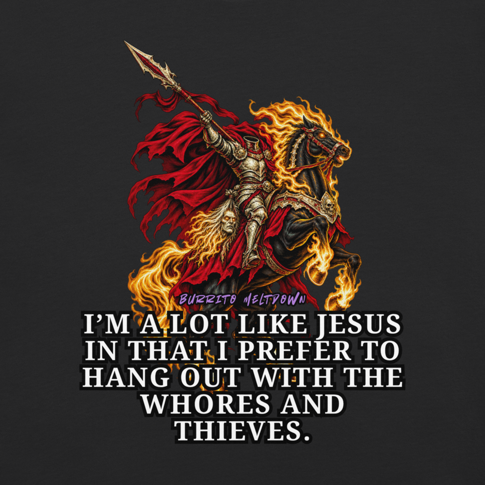 A Lot Like Jesus – Golden Flame Horse Warrior Tee Mockup
