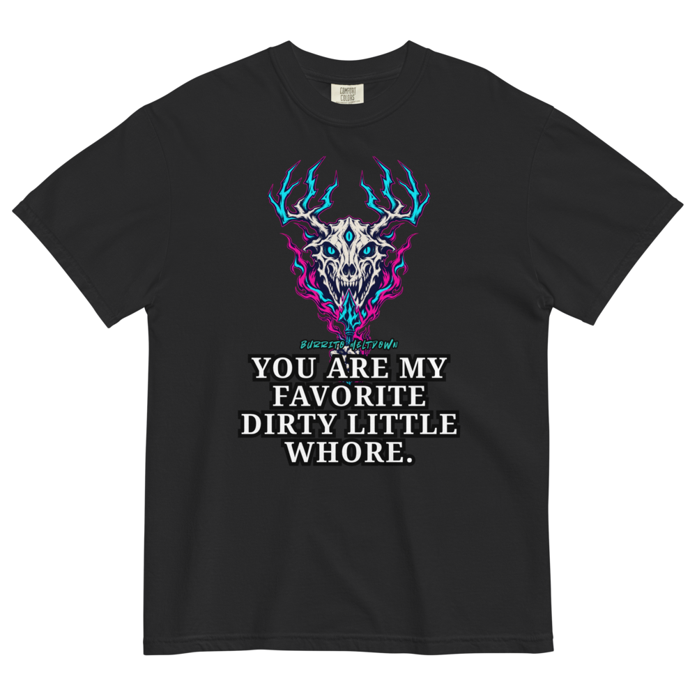 You Are My Favorite – Neon Deer Skull Tee Mockup