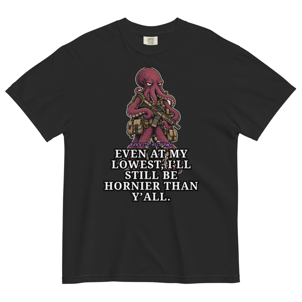 Even at My Lowest – Tactical Octopus Warrior Tee Mockup