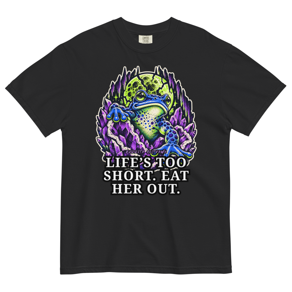 Life Is Too Short – Crystal Frog Tee Mockup