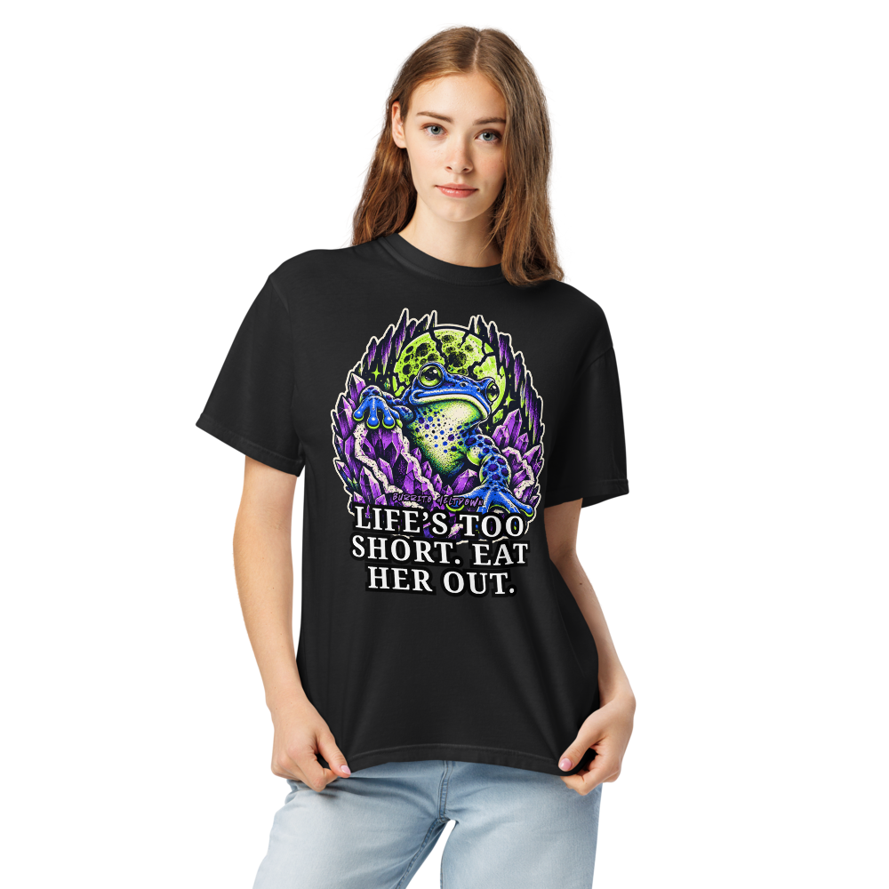 Life Is Too Short – Crystal Frog Tee Mockup