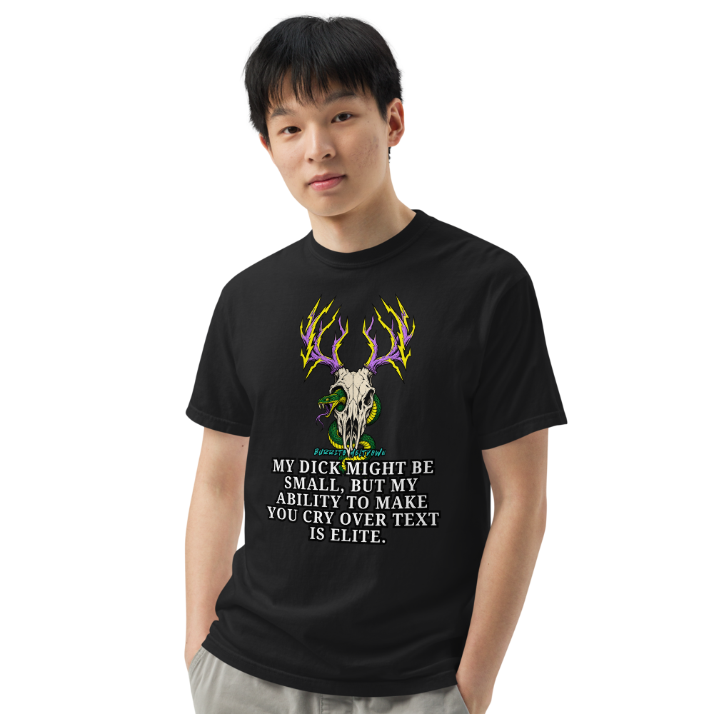 Elite Over Text – Lightning Deer Skull Tee Mockup