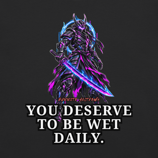 You Deserve It Daily – Purple Samurai Tee Mockup