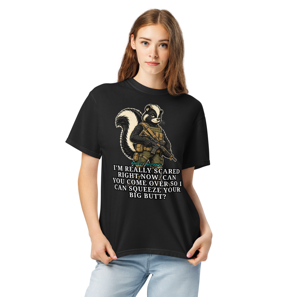 I Am Really Scared – Tactical Skunk Warrior Tee Mockup