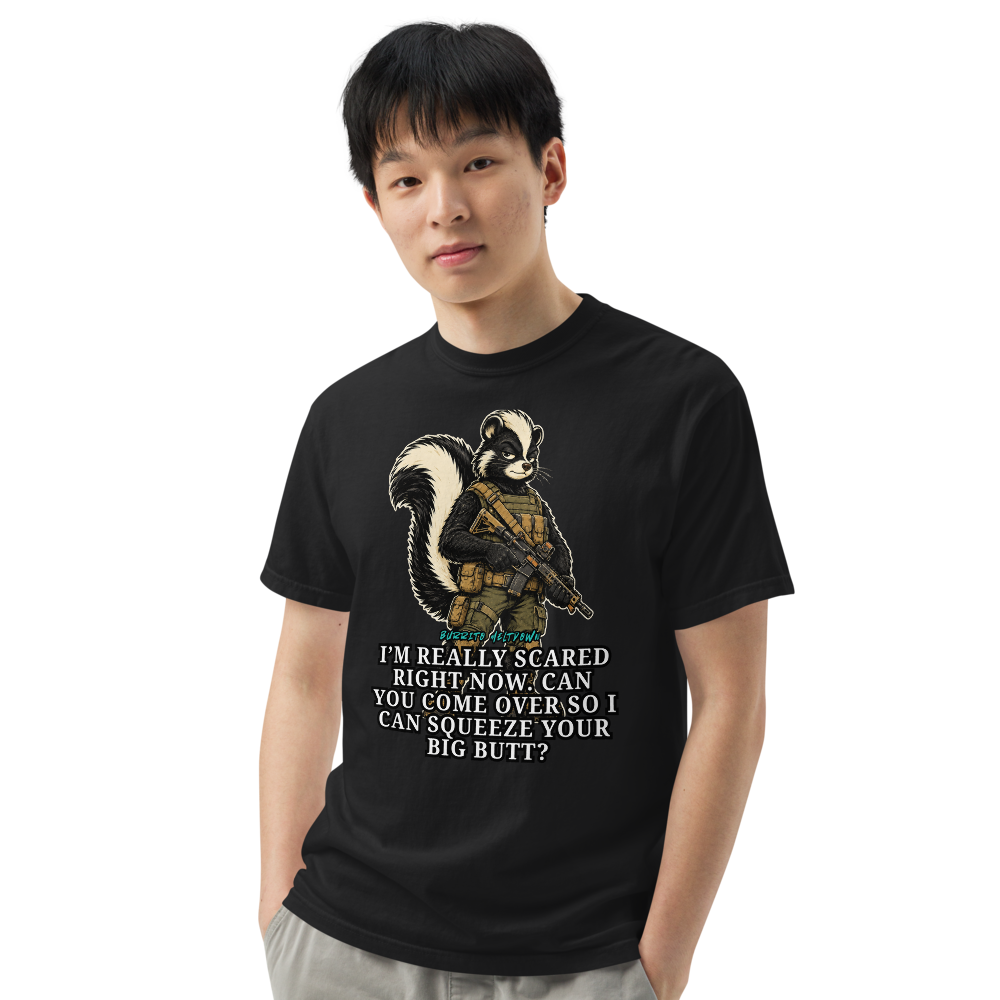 I Am Really Scared – Tactical Skunk Warrior Tee Mockup