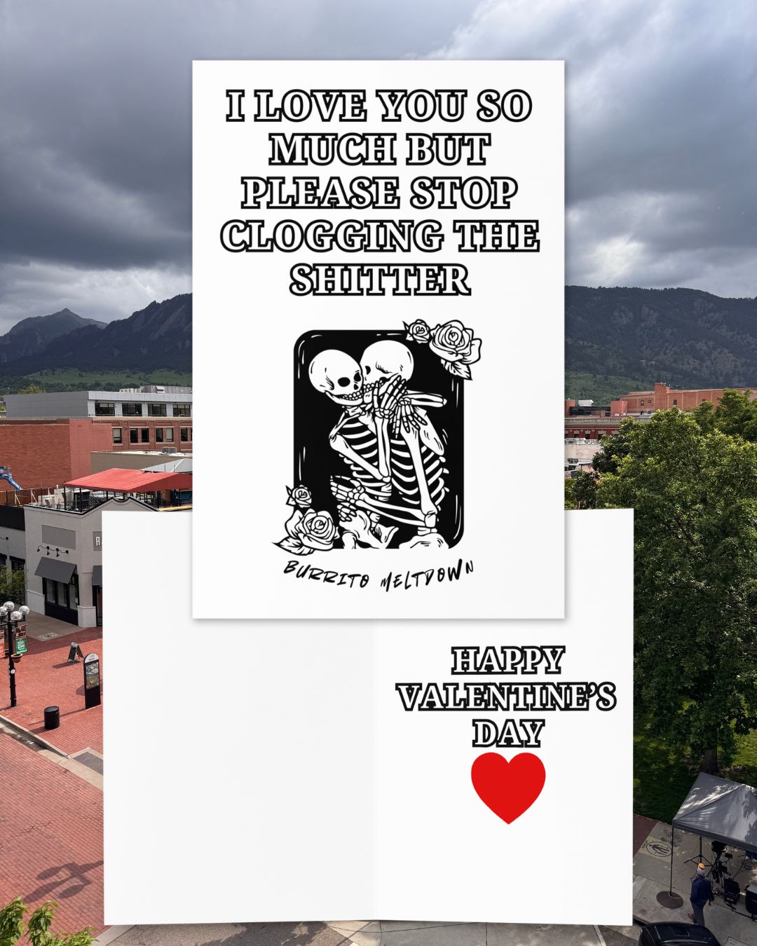Please Stop Clogging the Toilet Valentine Card